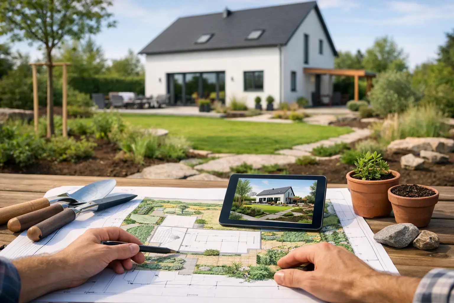 Gartenplanung für Neubau Haus richtig beginnen