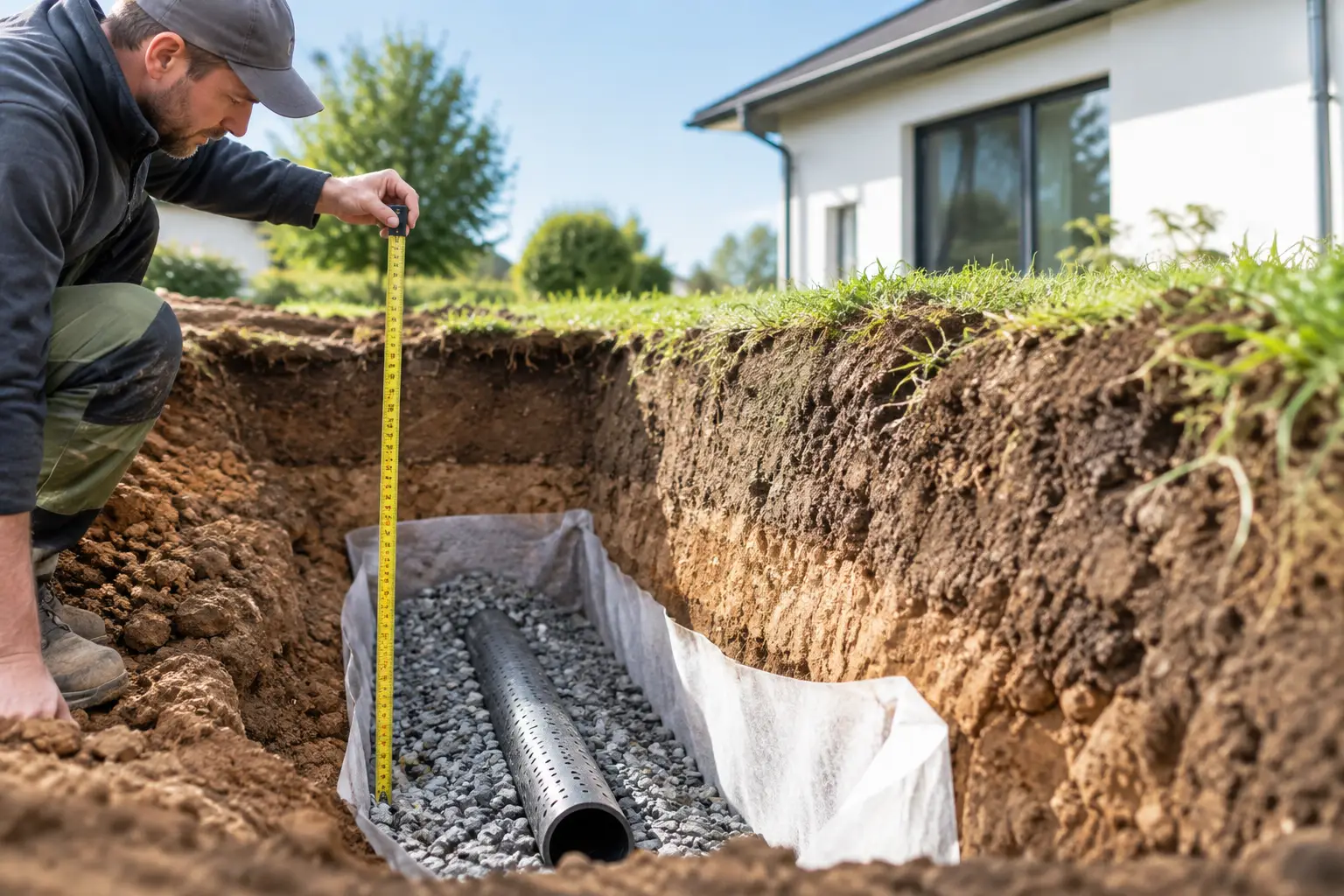 Wie tief muss eine Drainage liegen? Richtwerte