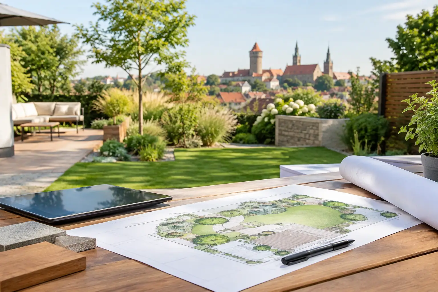 Gartenumgestaltung Nürnberg mit Plan und Substanz